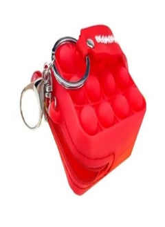Generic "Innovative Silicone Fidget Keychain Stress Relief Toy with Bubbles (Red)."  - Image 2