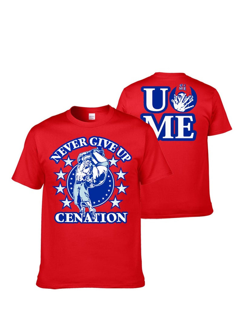 Men's T-Shirt 3D Printed Wrestler T-Shirt Double Sided Printed Short Sleeve Top  - Image 1