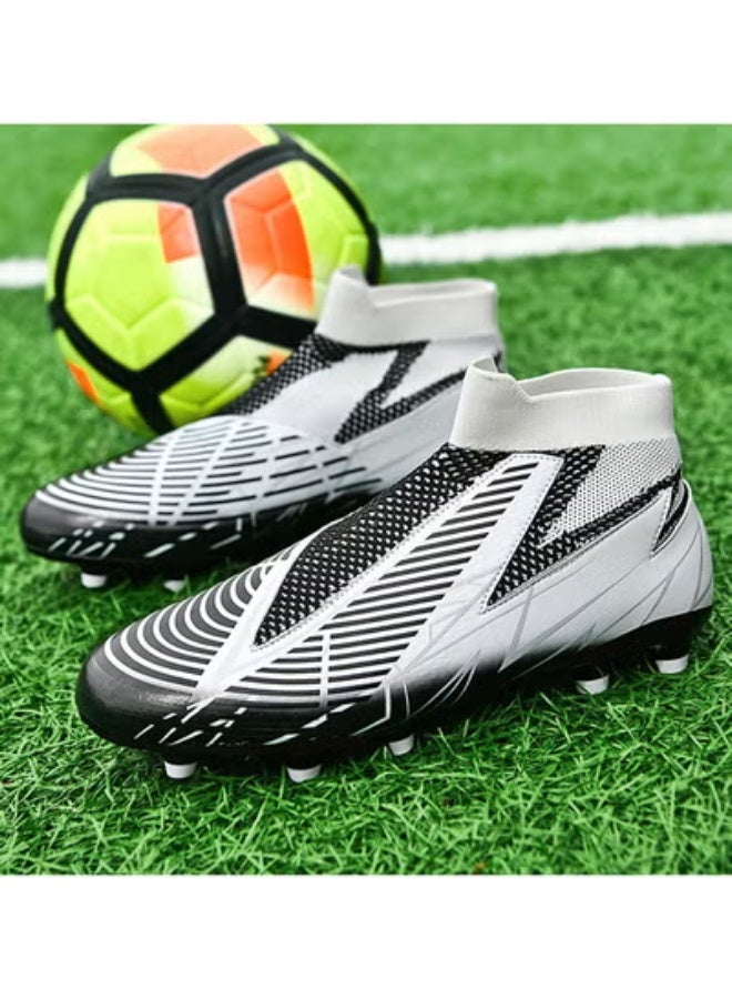 SKT Shiketro High-Top Lace-Free Adult Football Shoes Training Shoes Men's And Women's Outdoor Running Shoes - Image 2