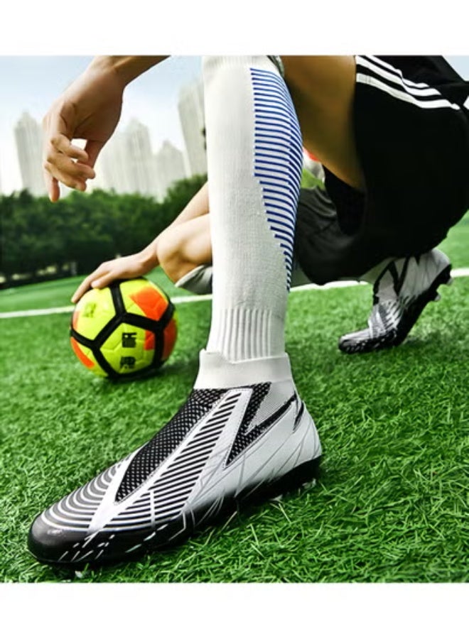 SKT Shiketro High-Top Lace-Free Adult Football Shoes Training Shoes Men's And Women's Outdoor Running Shoes - Image 5