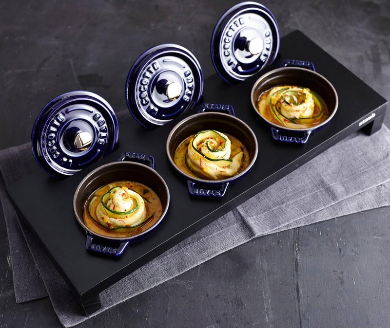 Staub Wood Mini Cocotte Stand - Black for 3 Mini Cocottes - Image 2