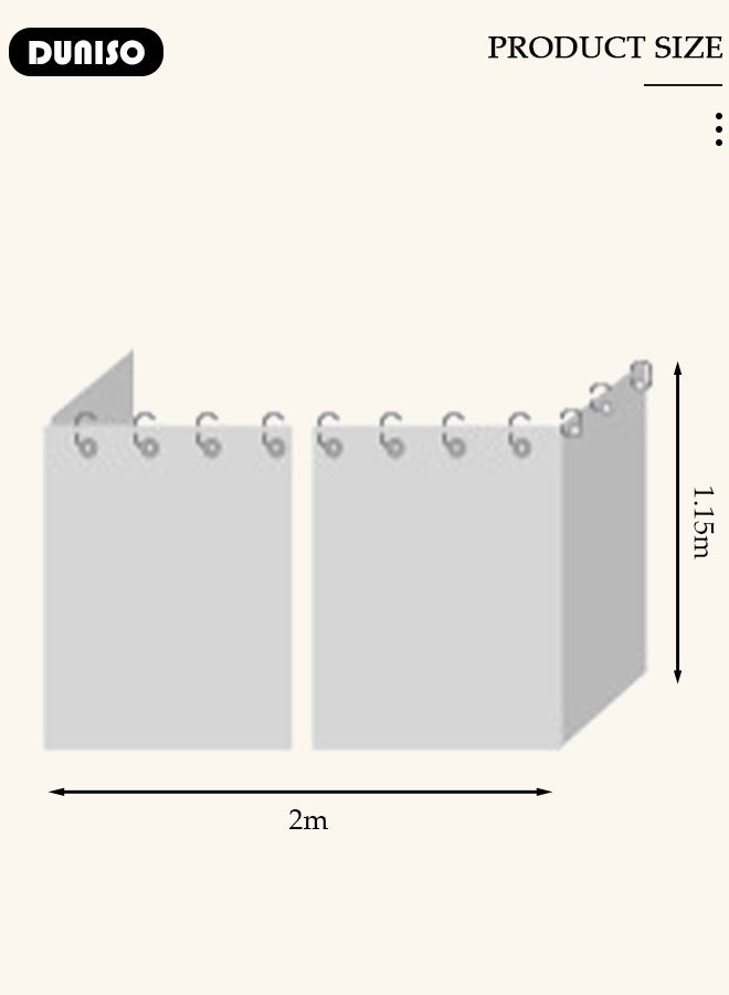 DUNISO ستائر أسفل سرير بطبقة علوية مظلمة لغرفة السكن الجامعي، حاجز ضوء زخرفي، خصوصية الزملاء، غطاء عرش، خلفية تصوير، ستارة مظلمة، 2 لوحة - Image 4