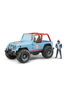 Bruder Jeep Cross Country Racer Vehicle With Driver Blue  - Image 1