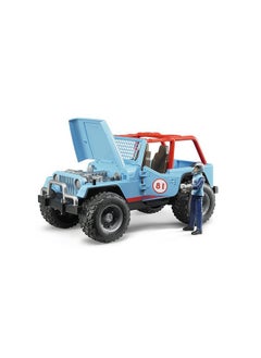 Bruder Jeep Cross Country Racer Vehicle With Driver Blue  - Image 4