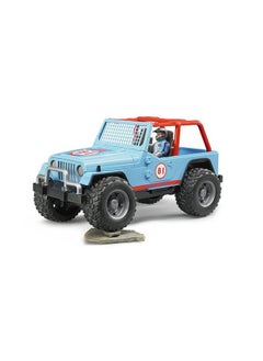 Bruder Jeep Cross Country Racer Vehicle With Driver Blue  - Image 3