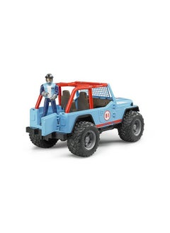 Bruder Jeep Cross Country Racer Vehicle With Driver Blue  - Image 2