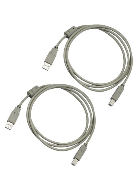 1.5m USB to Plug Cable High Speed Computer to Printer Fax Lead pack of 2