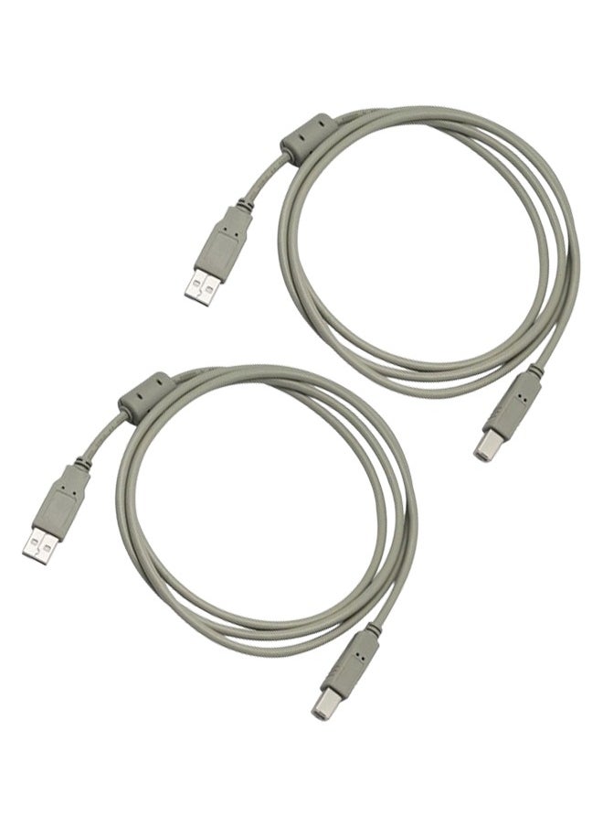 Taimi 1.5m USB to Plug Cable High Speed Computer to Printer Fax Lead pack of 2  - Image 1