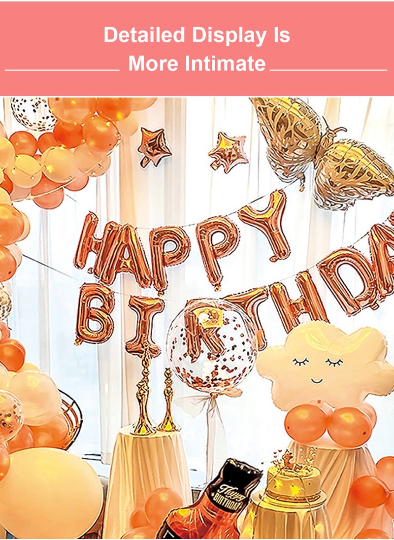 Sharpdo - 61-Piece Thickened Balloon Birthday Letters Set of Pat Pair Balloon Set for Birthday Party Decoration - Image 1