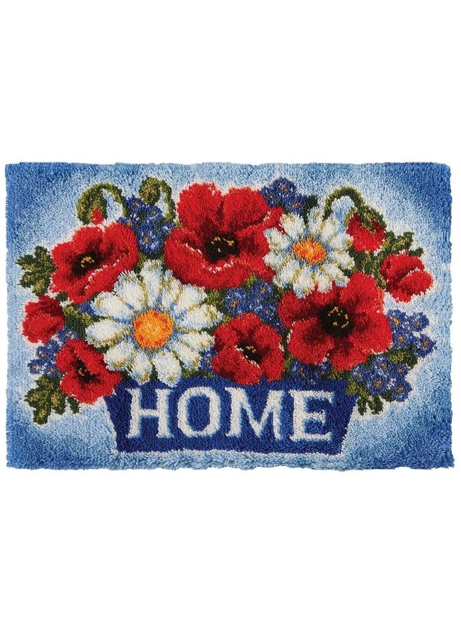 Loquat DIY Latch Hook Kits Rug Embroidery Carpet Set with Crochet Needlework Crafts Shaggy Latch Kits for Adults/Kids Home Decoration cross stitch kit - Image 1