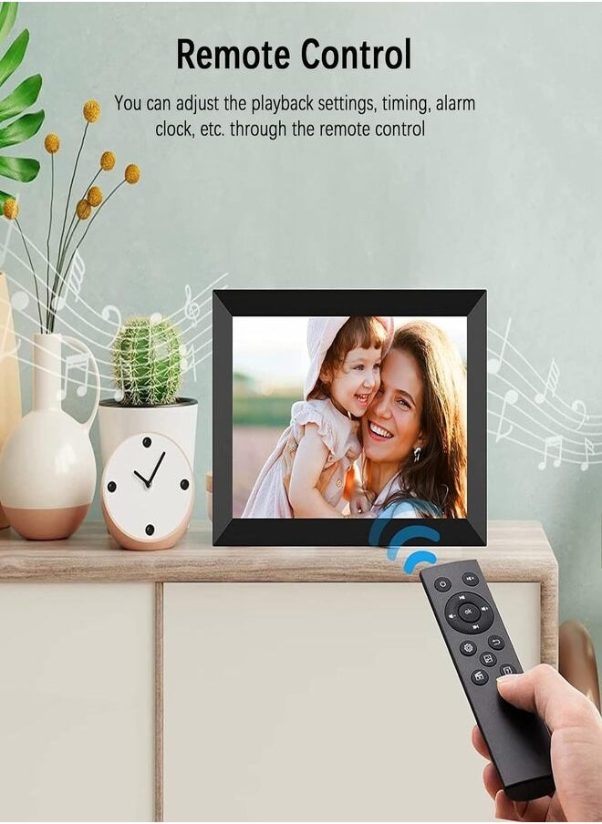 Generic - 14 Inch Smart Digital Frame, 1280x800P with Remote Control, 1080P High Resolution Video Playback, Auto On/Off Timer, Easy Plug, Play for All Ages, Black - Image 1