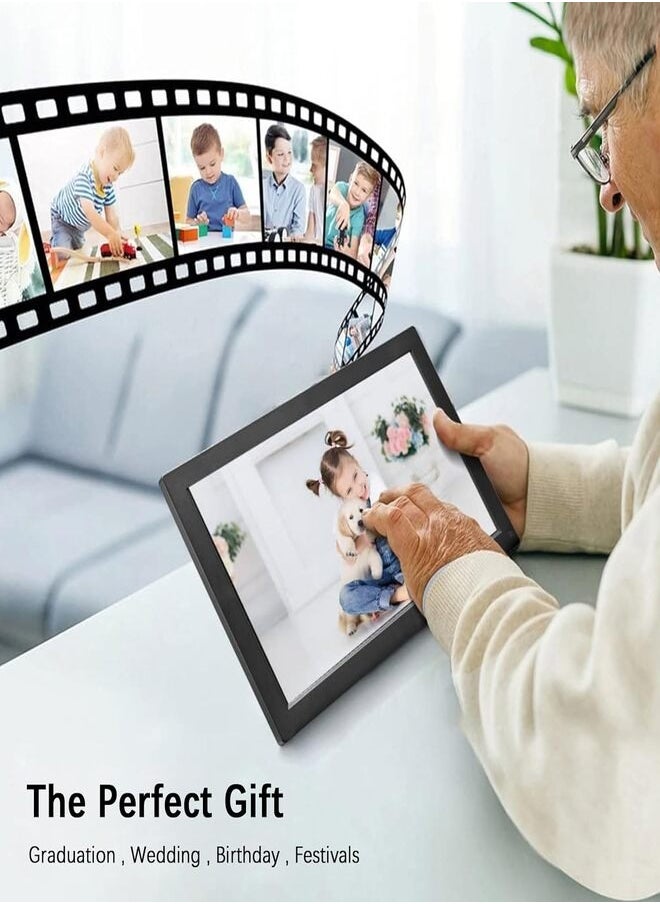 Generic - 14 Inch Smart Digital Frame, 1280x800P with Remote Control, 1080P High Resolution Video Playback, Auto On/Off Timer, Easy Plug, Play for All Ages, Black - Image 1