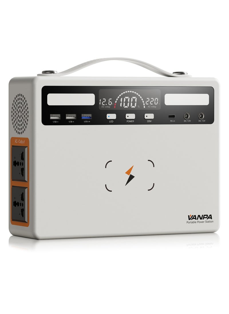 VANPA 300W Portable Power Station, 200/300WH Portable Power, Large Capacity Lithium Battery Solar Generator Powerbank For Camping  - Image 1