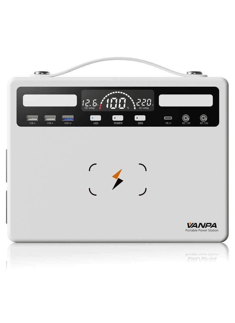 VANPA 300W Portable Power Station, 200/300WH Portable Power, Large Capacity Lithium Battery Solar Generator Powerbank For Camping  - Image 2