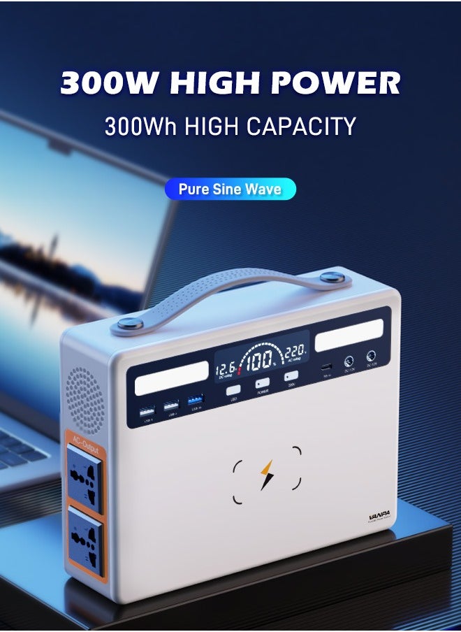 300W Portable Power Station Max 300WH Pure Sine Wave Lithium Battery AC 220V Output Backup Powerbank Solar Generator For Camping - pzsku/ZB2DBED57159E6C0B840EZ/45/_/1740468078/00f2eb53-73ee-47d5-9676-4a650e47d98b