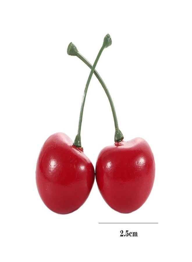 Kopida 20Pcs Artificial Cherries, Lifelike Red Cherries, Fake Cherries for Home Kitchen Party Decoration Photography Prop - Image 2