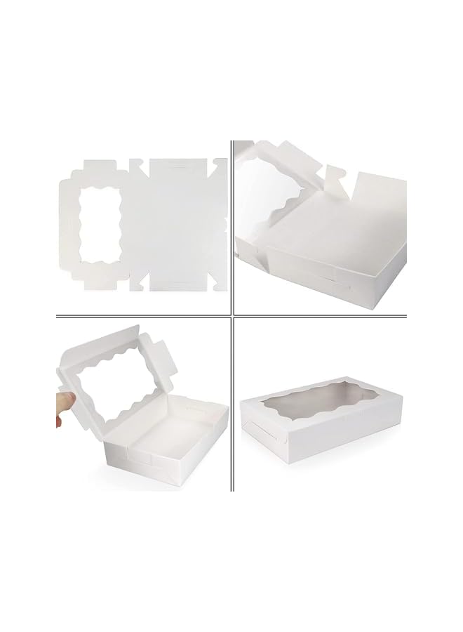 Green Tiger Bakery Boxes, 30 Pack Premium Small Paper Gift Box, Kraft Cookie Box with Clear Window, Dessert Boxes for Chocolate Covered Strawberries, Cakes, Pies, Muffins, Donuts and Pastries - Image 3