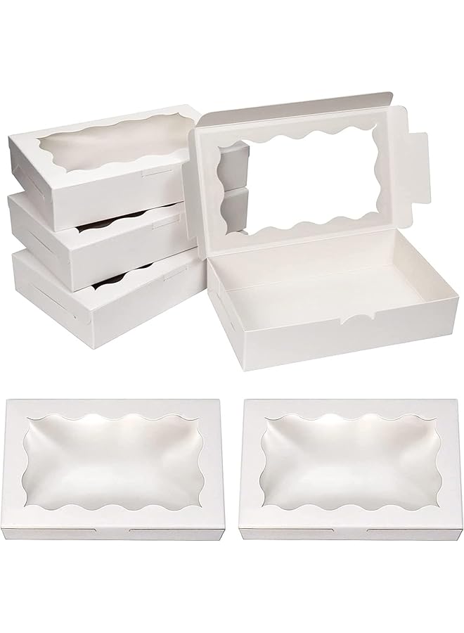 Green Tiger Bakery Boxes, 30 Pack Premium Small Paper Gift Box, Kraft Cookie Box with Clear Window, Dessert Boxes for Chocolate Covered Strawberries, Cakes, Pies, Muffins, Donuts and Pastries - Image 1
