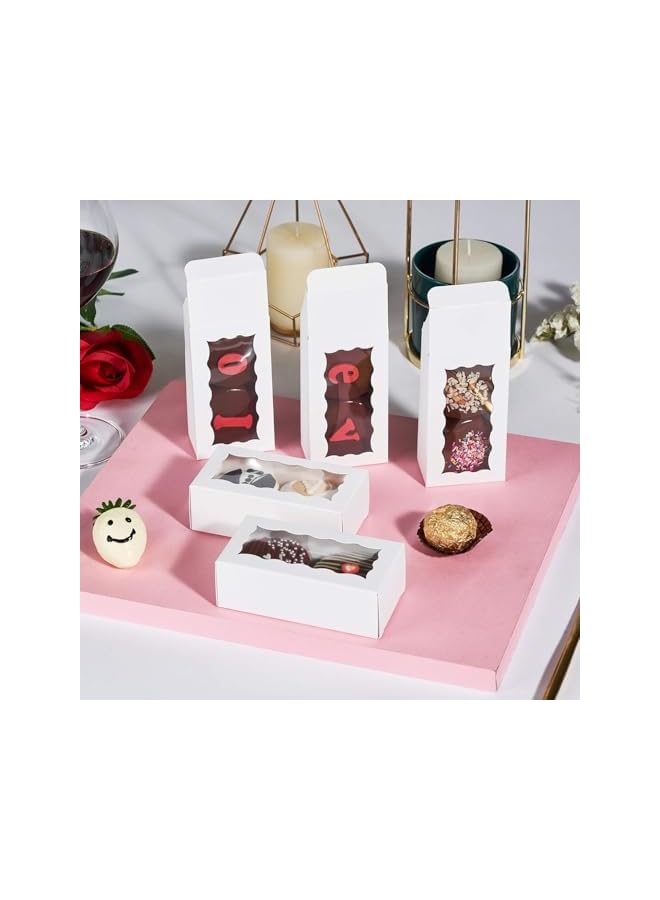 Green Tiger Bakery Boxes, 30 Pack Premium Small Paper Gift Box, Kraft Cookie Box with Clear Window, Dessert Boxes for Chocolate Covered Strawberries, Cakes, Pies, Muffins, Donuts and Pastries - Image 5