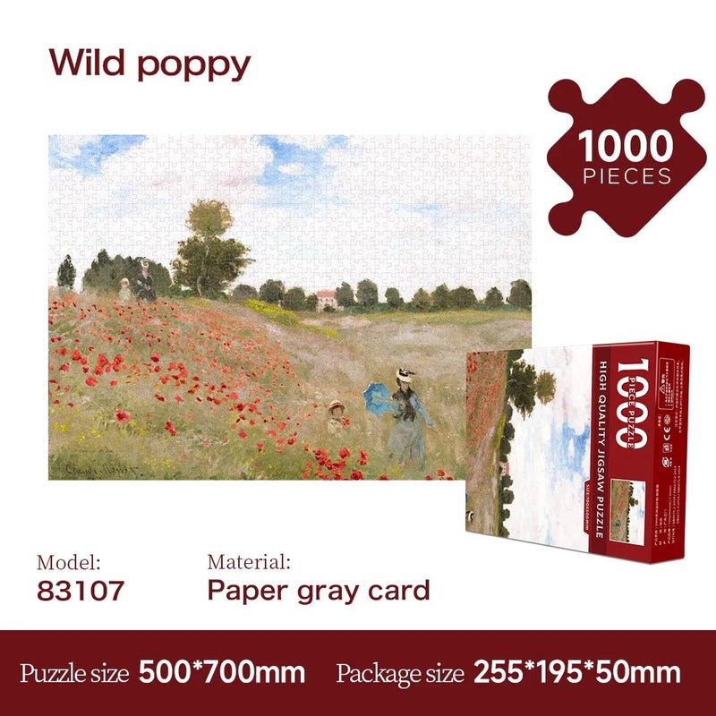 Bluejw Large  1000-Piece Adult Jigsaw Puzzle Educational Toy Made of Paper Rompecabezas Games for Adults - Image 1