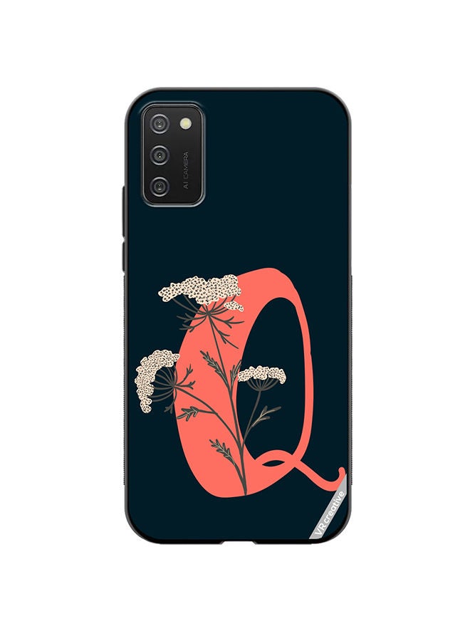 VR CREATIVE Protective Case Cover For Samsung Galaxy A03s Alphabet Q Design Multicolour - Image 1
