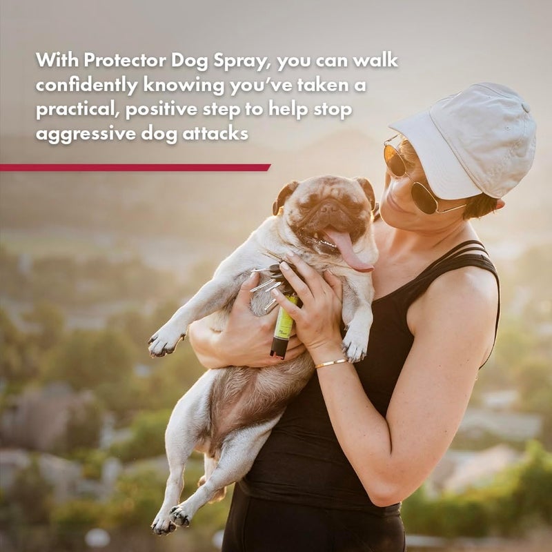 sabre Protector Dog Spray with Key Ring, 14 Bursts, 12-Foot (4-Meter) Range, Humane Dog Attack Deterrent, Maximum Strength Allowed By EPA - Image 3