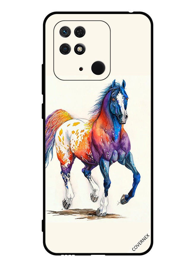Covernex Protective Case Cover For Xiaomi Redmi 10C Colorful Horse - Image 1