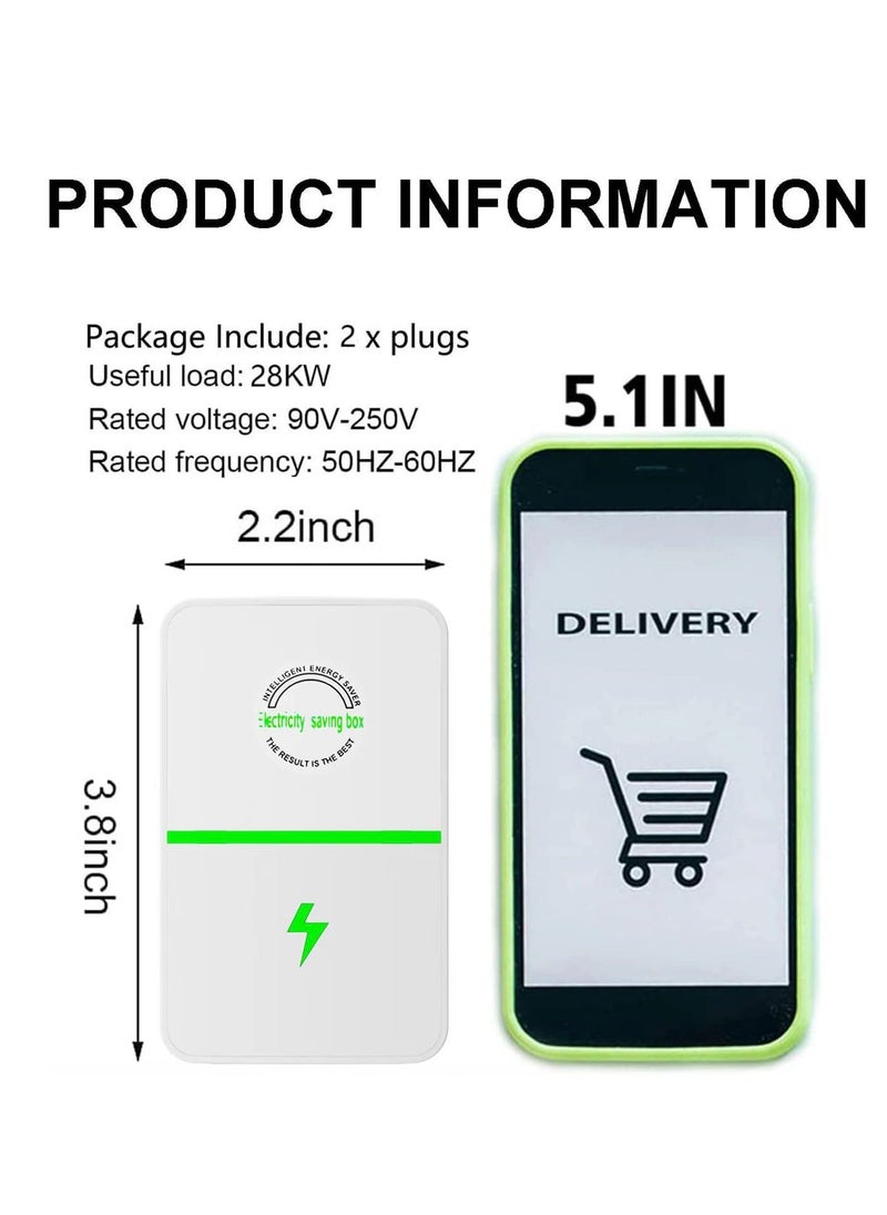 Generic - Electric Energy Saver, Power Saver Pro, High Efficiency Smart Energy Saver Plug, Energy Saving Device Stop Watt Energy Saver Pro for Home Office Factory (3PCS) - Image 1