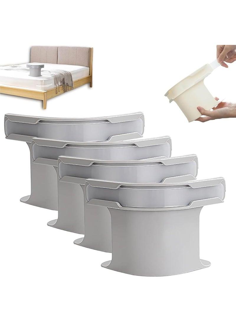 Hihonor Bed Sheet Holder Set with Lock Strips, Heavy Duty Bed Sheet Fasteners, Non-Slip Lock Sheet Clips, for All Size Mattress, Blankets, Bedding (Grey-4pcs) - Image 1