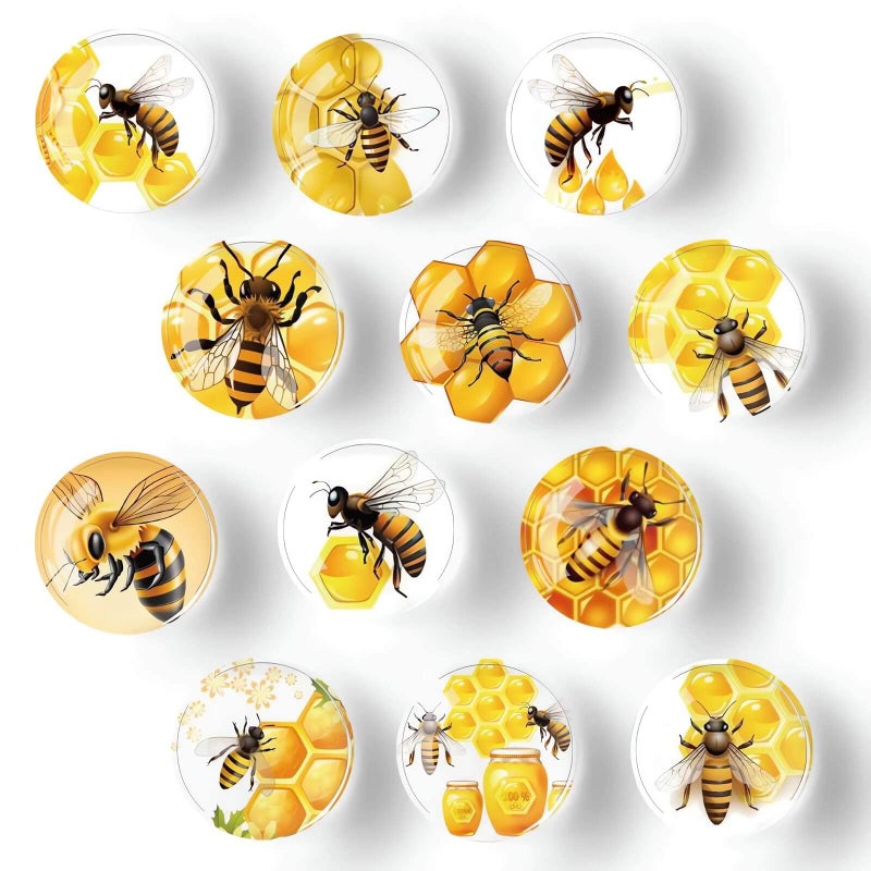 GiftYou 12Pcs Glass Refrigerator Magnets - Fridge Magnets Decoration for Classroom, Locker, Office Whiteboards, Cabinet, Dishwasher and Magnetic Surfaces (Inspirational Quote Fresh) - Image 1