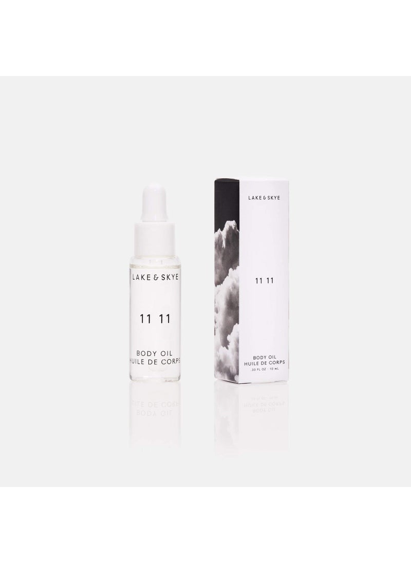 Lake & Skye Lake & Skye 11 11 Body Oil Mini, 0.33 fl oz (10 ml) - Hydrating with Vitamin E & Sweet Almond Oil - Sheer & Uplifting Scent 