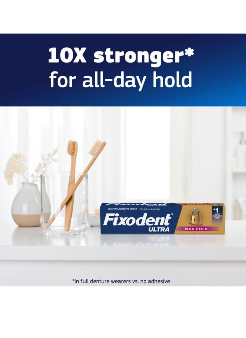 Fixodent - Fixodent Ultra Max Hold Denture Adhesive, 2.2 oz, (Packaging may vary) - Image 1