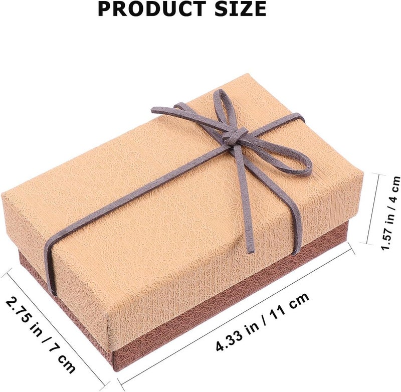 WATIIFUFU 6pcs Bowknot Lipstick Paper Boxes with Built Sponge Slot Fashionable Khaki Rectangular Packaging for Festival and Party Favor - Image 5