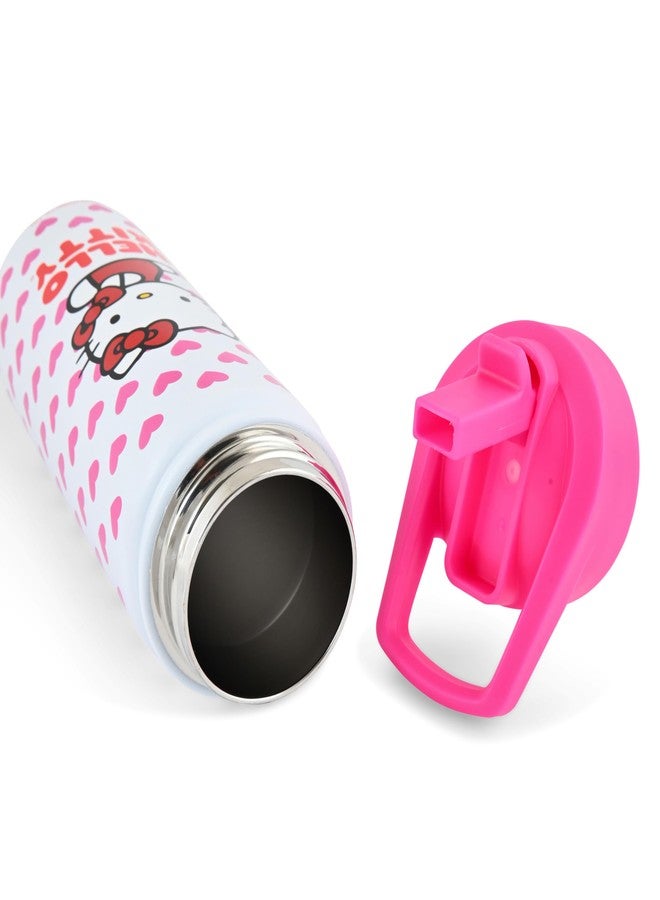 فاست فوروورد زجاجة ماء معزولة من الفولاذ المقاوم للصدأ بتصميم هيلو كيتي من سانريو | زجاجة ماء معزولة سعة 20 أونصة | ترمس ماء للأطفال للبنات والأولاد، للجنسين، C6VAC13FN - Image 3