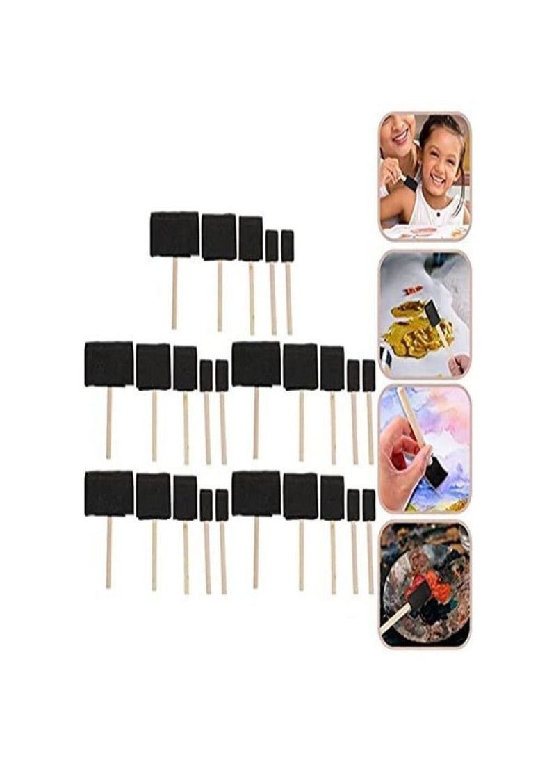 Smart 25 Pcs Smart Foam Paint Brushes Foam Brush Paint  - Image 3