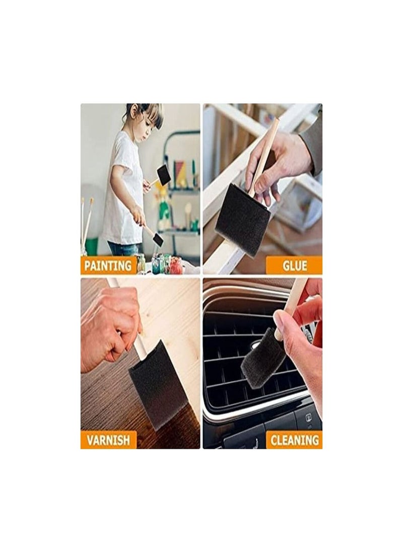 Smart 25 Pcs Smart Foam Paint Brushes Foam Brush Paint  - Image 4