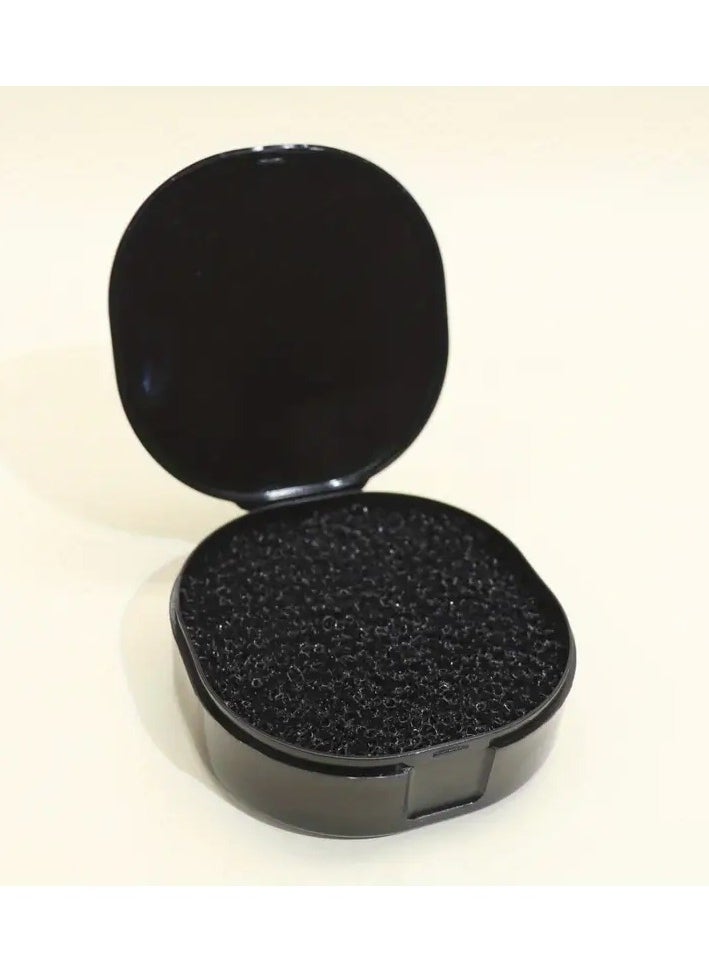 ORiTi Color Removal Cleanser Sponge Dry Makeup Brush Cleaner Elilminating Drying Time Switch Eyeshadow Colored Immmediately Shadow Switch Brush Cleaner Clean Without Water or Soap - Black  - Image 2