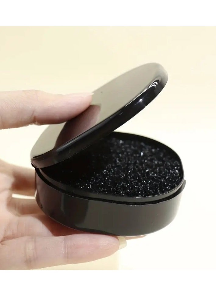 ORiTi Color Removal Cleanser Sponge Dry Makeup Brush Cleaner Elilminating Drying Time Switch Eyeshadow Colored Immmediately Shadow Switch Brush Cleaner Clean Without Water or Soap - Black  - Image 5