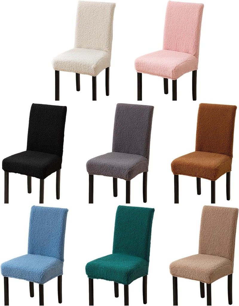 Chair Sleeve Soft Plushie Slipcover for Kitchen and Dining Room Perfectly Home Decoration for Winter Holiday Event Sleeve - Image 2