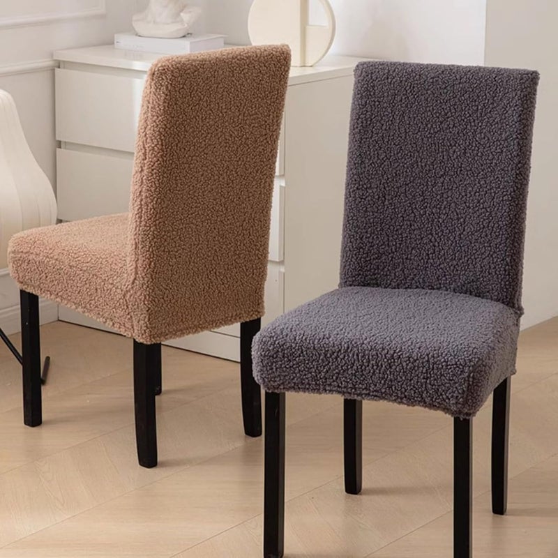 Chair Sleeve Soft Plushie Slipcover for Kitchen and Dining Room Perfectly Home Decoration for Winter Holiday Event Sleeve - Image 3