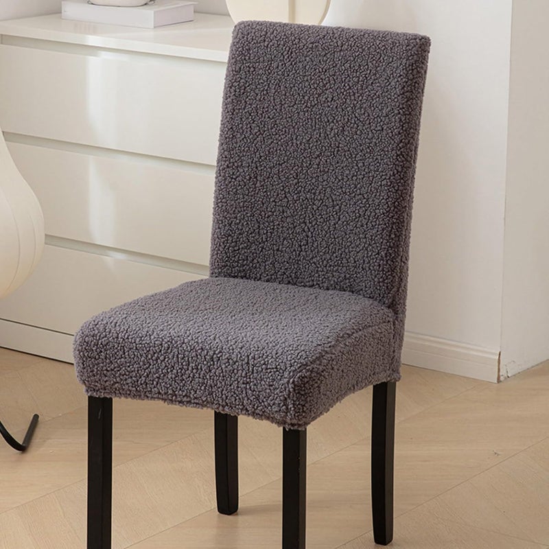 Chair Sleeve Soft Plushie Slipcover for Kitchen and Dining Room Perfectly Home Decoration for Winter Holiday Event Sleeve - Image 5