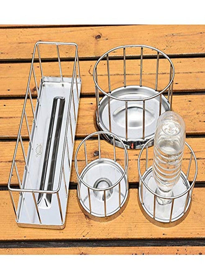 La La Pet® Stainless Steel Reptile Turtle Food Water Dispenser Feeder Food Bowl Feeding Dish for Lizard Tortoise Chameleon Round L - Image 3