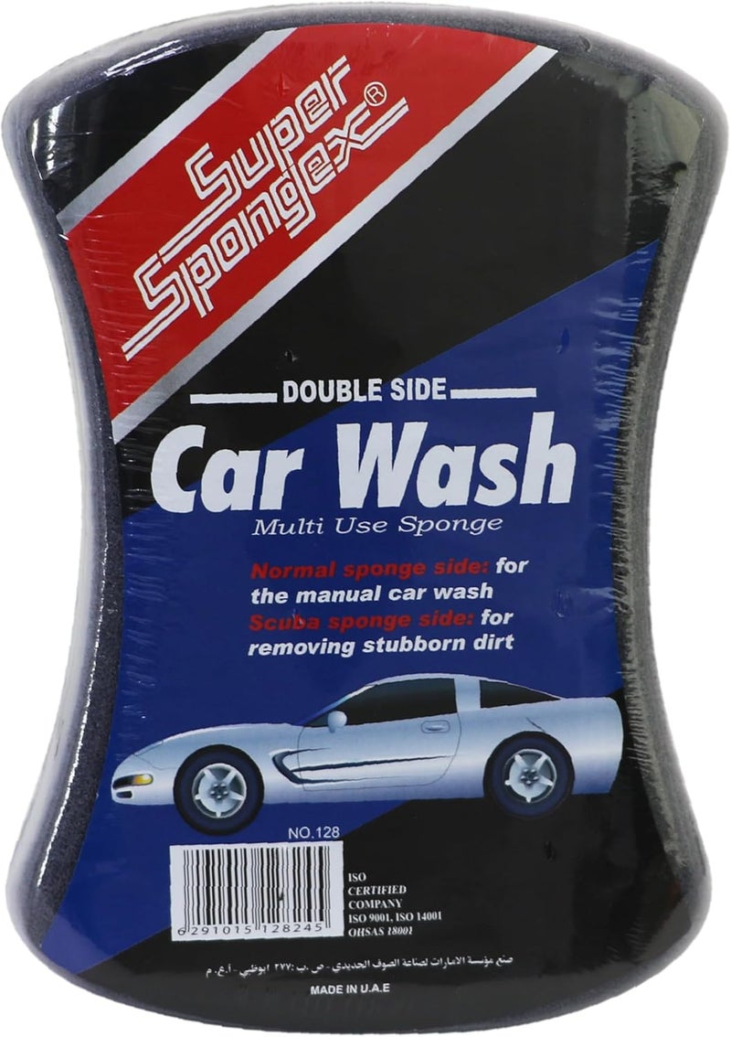 Super Spongex [Pack of 3] HybridScrub Car Wash Sponge - Dual-Sided for Gentle Cleansing and Tough Scrubbing - Large, Absorbent, and Convenient - Image 2