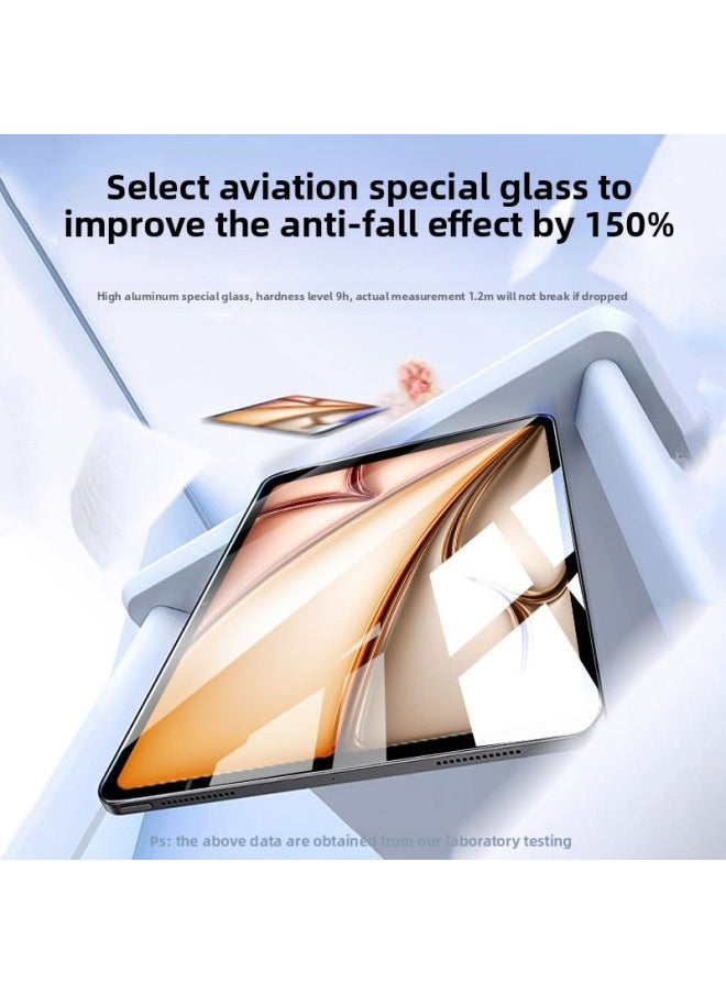 Generic - For Apple IPad Tablet Tempered Film Air6 Protective Film Pro Full Screen Mini7 Anti-Drop Anti-Fingerprint HD-Color:Blue Light 2 Pieces [tempered Film]_with Wooden Box Packaging-Size:For IPad Pro 2024( 13inch ) - Image 1