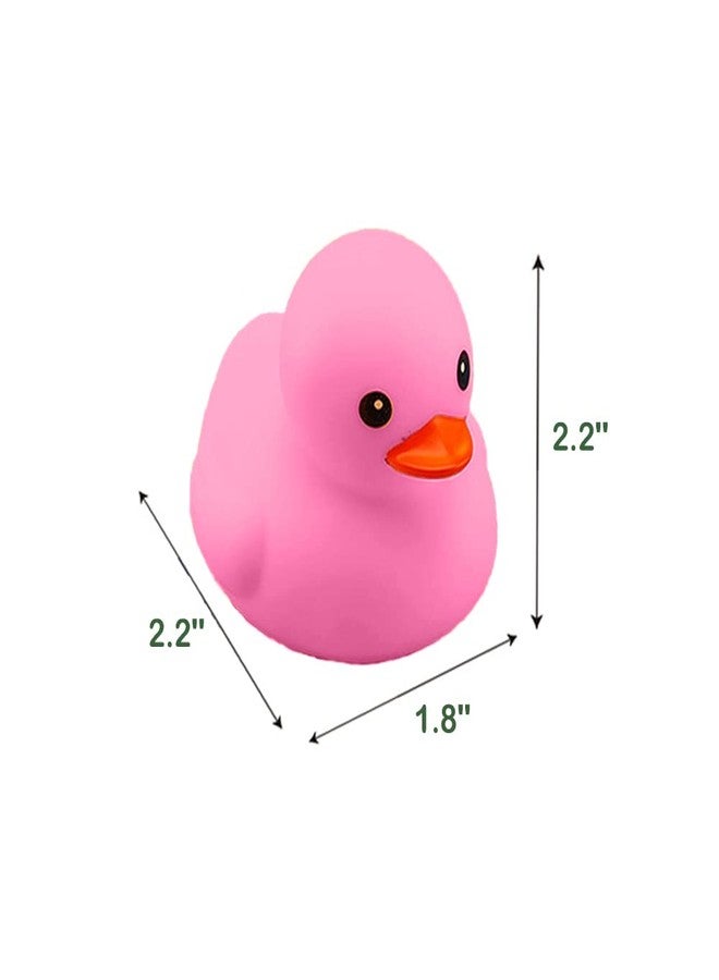 WAMSOLE 16PCS Pink Rubber Duck Kids Bath Duck Toys ,Squeak Rubber Ducks in Bulk Rubber Ducks Baby Shower Duck Decorations Party Favors (2.2’’) - Image 4
