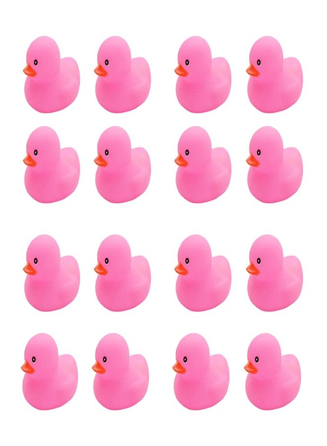 WAMSOLE 16PCS Pink Rubber Duck Kids Bath Duck Toys ,Squeak Rubber Ducks in Bulk Rubber Ducks Baby Shower Duck Decorations Party Favors (2.2’’) - Image 1