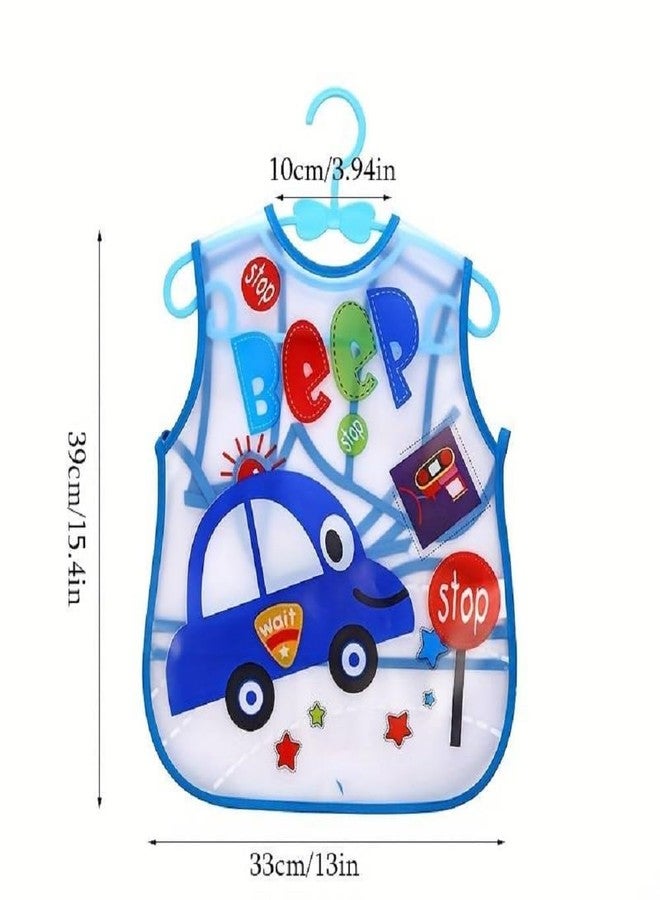 Ess Cubes Enterprise Cartoon Animal Waterproof Reusable Plastic Silicone Baby girl boys Bibs Apron for Lunch Dinner Breakfast Feeding Babies Unisex Children fast dry Mix Color 6+ Months (12) - Image 3