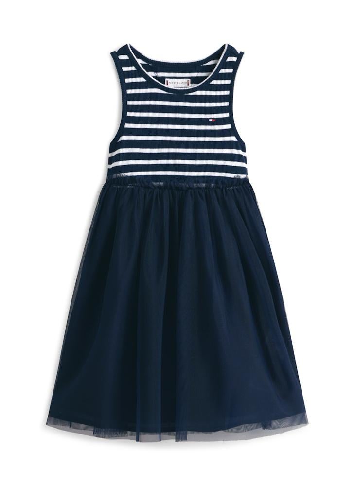 TOMMY HILFIGER Tulle Sleeveless Fit And Flare Dress - Image 5