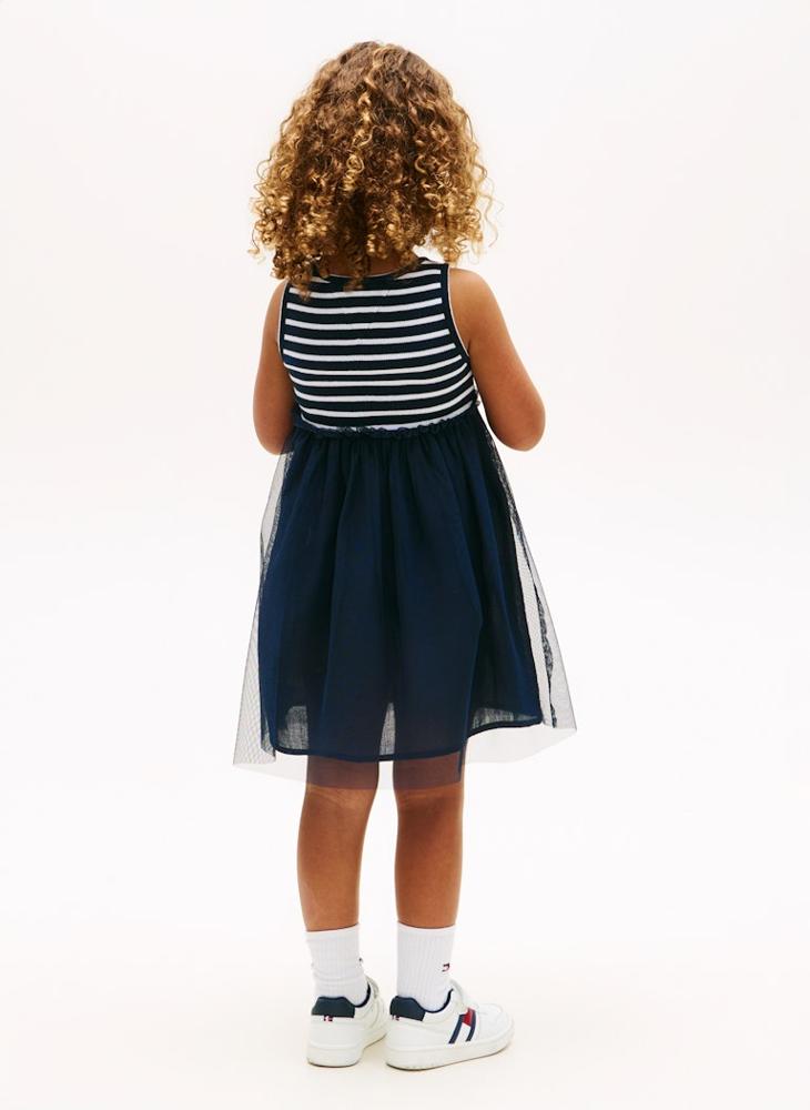 TOMMY HILFIGER Tulle Sleeveless Fit And Flare Dress - Image 2