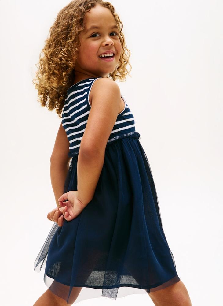 TOMMY HILFIGER Tulle Sleeveless Fit And Flare Dress - Image 4